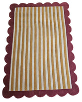 Modern Scalloped Edge Rug